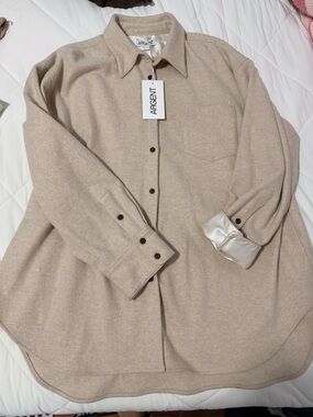 Argent Women's Button-Down Shirt in Beige